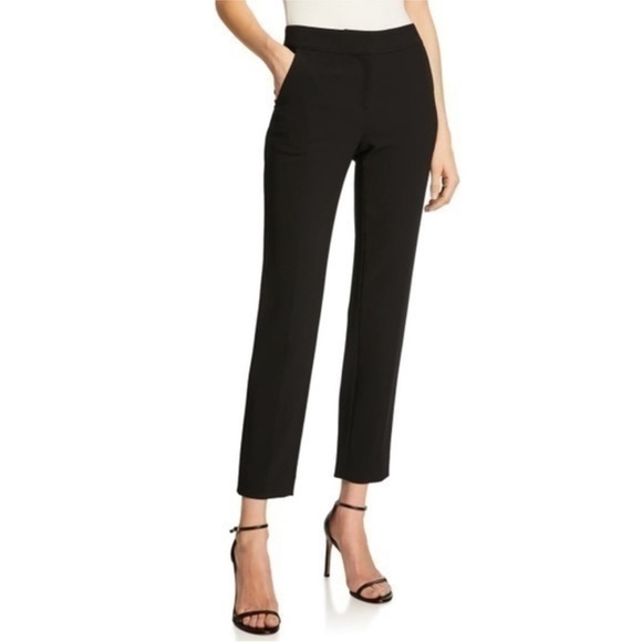 ST JOHN Emma Pants Size 14 Black Trouser Dress Pants Work Office Designer - Picture 1 of 8